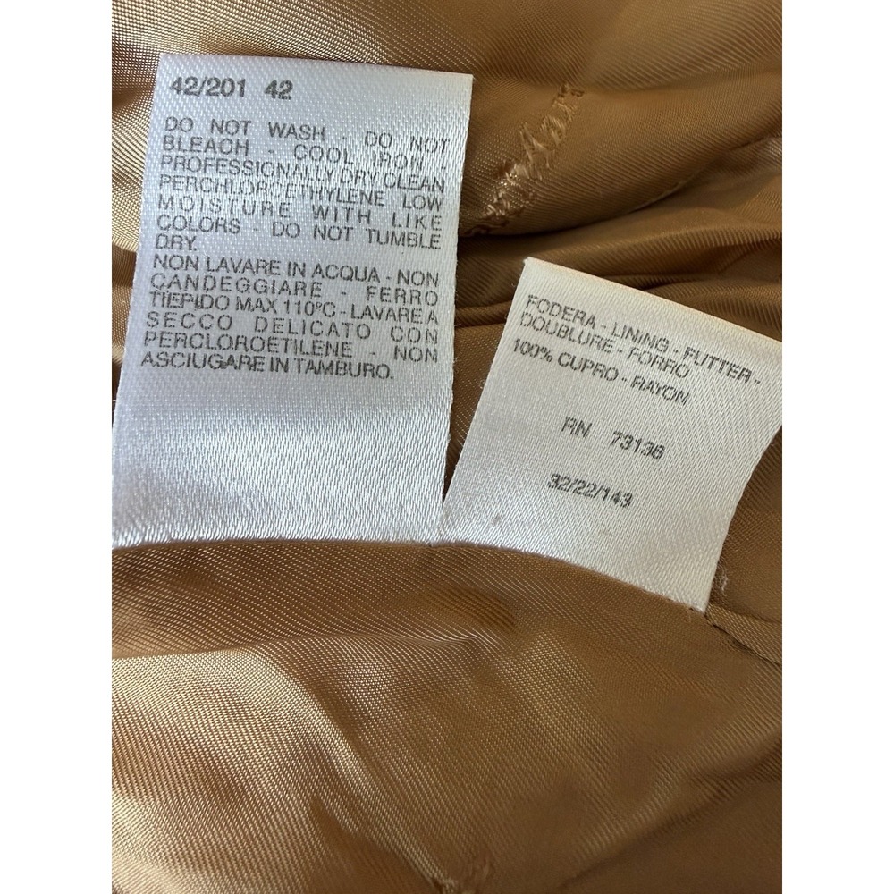 Vintage Max Mara Made in Italy Camel Hair Jacket Tan Women EU 42 US 6 Tan Blazer - Picture 10 of 12
